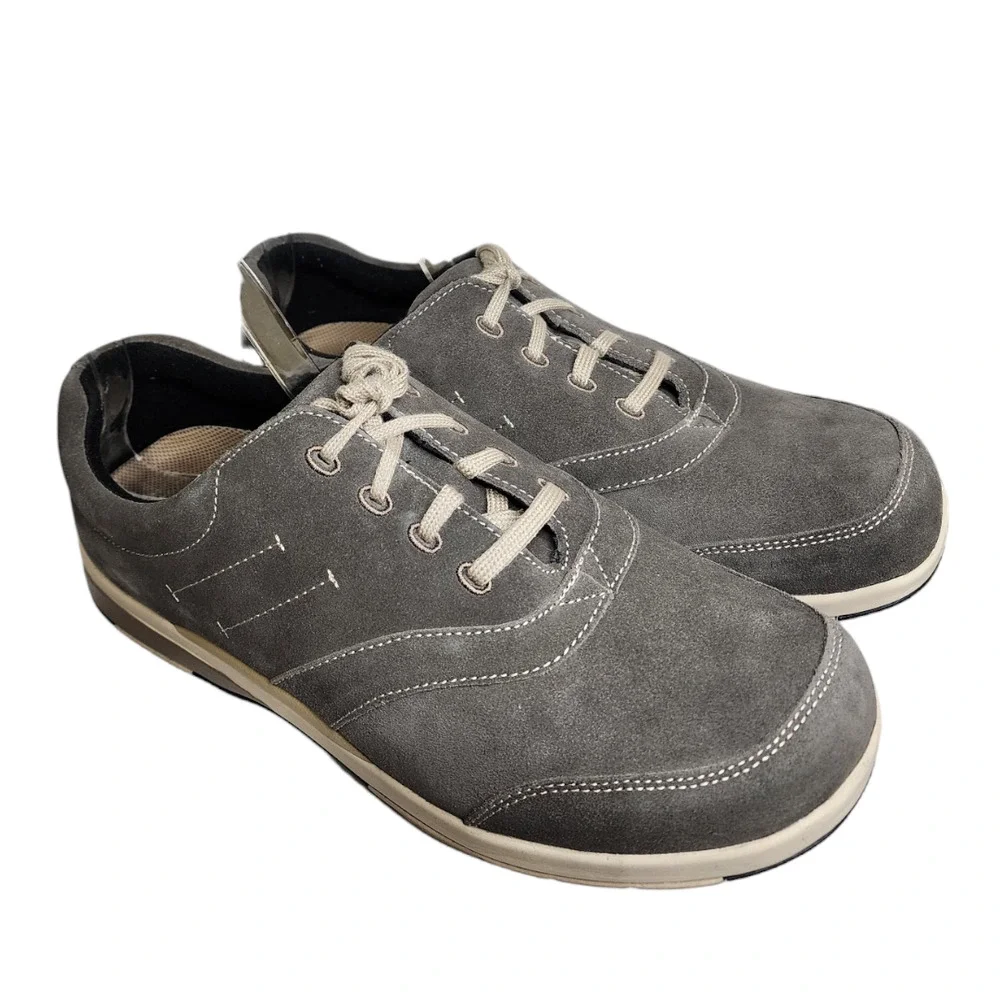 Drew Columbia Grey Suede Comfort Sneaker Wide Width WW 13